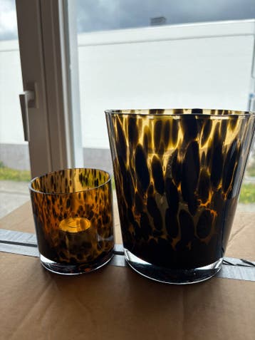 Waxinelichten kaarthouders vlammen patroon