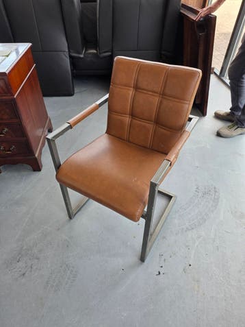 Industriële eetkamerstoel - Cognac  metaal