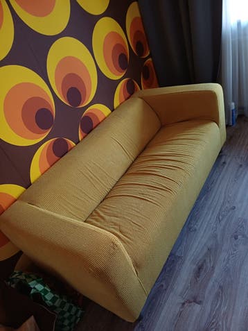 Ikea Klippanbank, nieuwe okergele hoes - Gratis af te ha