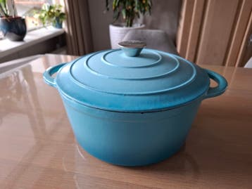 Gietijzeren braadpan, blauw