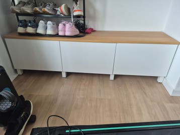 Ikea besta tv meubel met houten blad