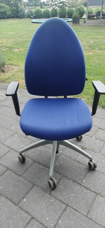 Blauwe Bureaustoel met Armleuningen - Gebruikt