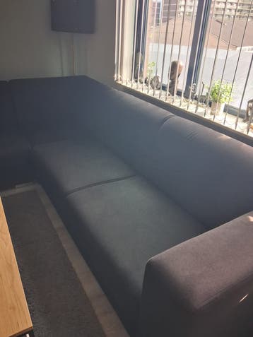Gratis Stoffen hoekbank - 270x230 cm - Goede staat