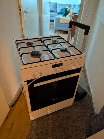 Siemens vrijstaand gasfornuis met elektrische oven GRATIS