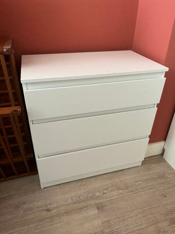 IKEA MALM Ladekast 3 lades wit - gratis ophalen