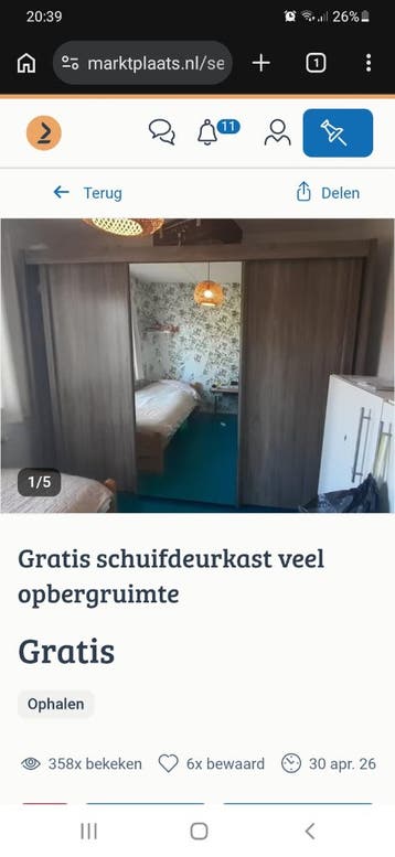 Gratis schuifdeurkast