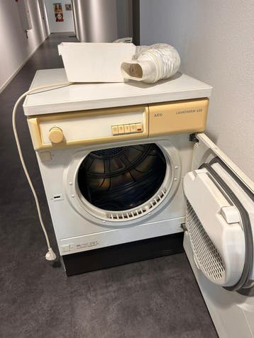Gratis wasdroger met afvoerslang