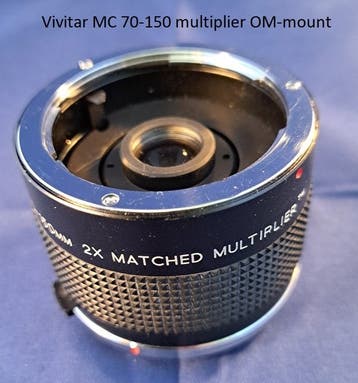 Vivitar MC 70-150mm 2x matched multiplier O/OM mount