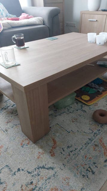 Salontafel met opbergruimte - Lichtbruin