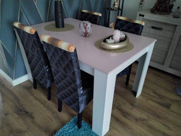 Eethoek en 6 stoelen