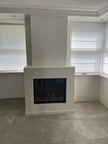 Gratis! Moderne inbouwhaard met gasaansluiting
