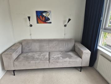 Comfortabele 2-zitsbank - Lichtgrijs stof