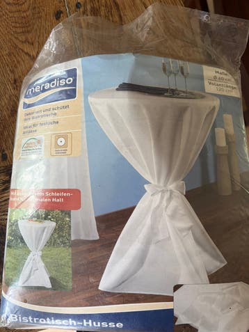 Hoes voor statafel wit 60cm doorsnee