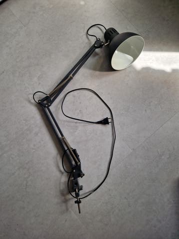 Verstelbare Bureaulamp met Klem - grijs
