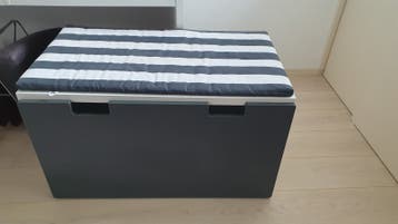 IKEA Opbergbankje met Kussen - Donkergrijs