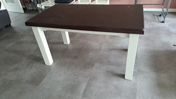Massief eiken eettafel 140cm - opknapper