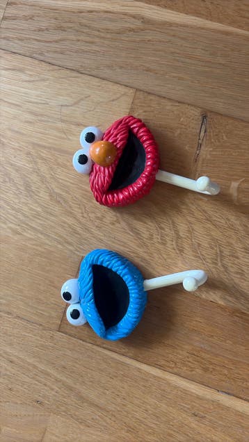 3x Sesamstraat kledinghaakjes