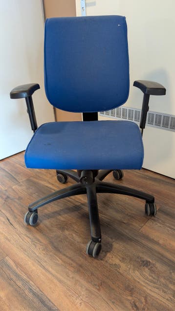 Blauwe Bureaustoel met Armleuningen - Gebruikt