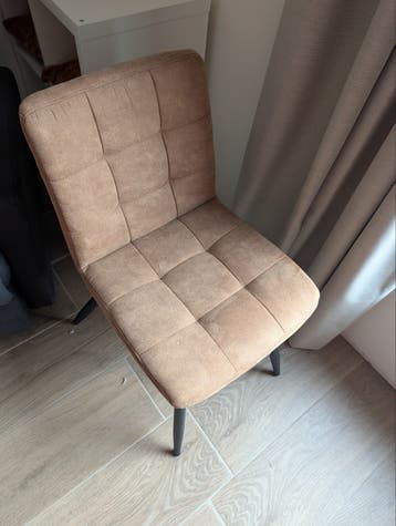 2x cognac eetkamerstoel