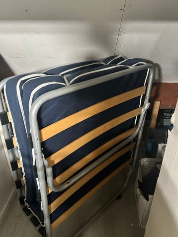 Opvouwbaar logeerbed met matras 2 stuks