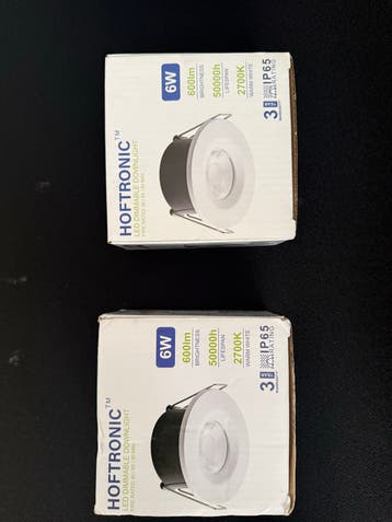 HofTronic LED Dimbare Downlight 6W Warm Wit (2 stuks)