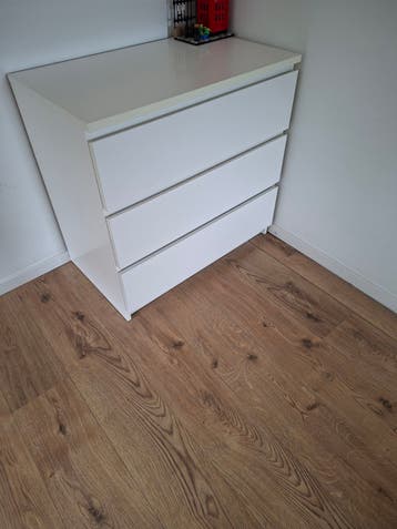 Witte Malm ladekast met 3 laden - Modern en praktisch
