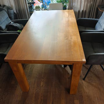 GRATIS massief eiken eettafel 160x90