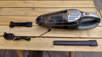 Kruimelzuiger met oplader en hulpstukken
