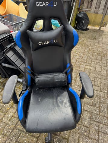 Gratis Gaming Bureaustoel - GEAR4U Zwart/Blauw
