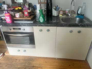 Gratie!! Keukenblok met Etna gasfornuis, oven en kraan