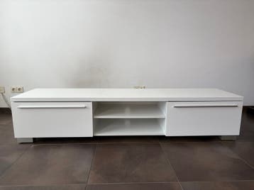 TV kast wit met 2 lades en 2 open vakken