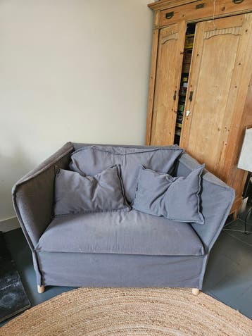 Comfortabele grijze fauteuil Ikea