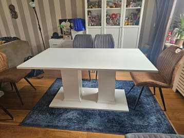 Eettafel wit 160x90x75 cm - Zonder stoelen