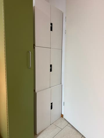 3x IKEA BESTÅ opbergkast wit – gestapeld gebruikt – aangepas