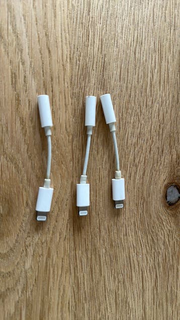 3x Apple Lightning naar 3,5mm Jack Audio Adapter