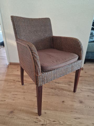 Rieten eetkamerstoel (5 stuks) met kussen