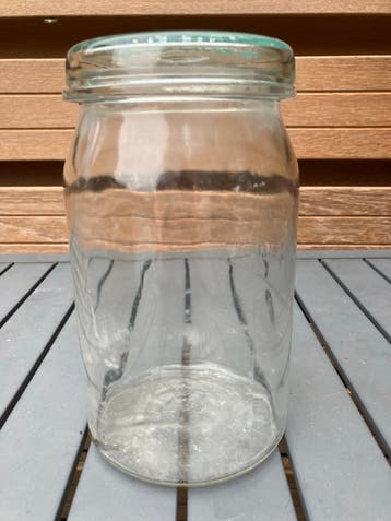 Vegla inmaakglas / glazen pot - 18 cm hoog