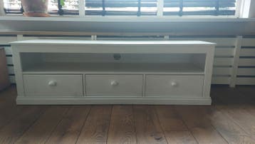 Tv meubel met 3 lades, wit
