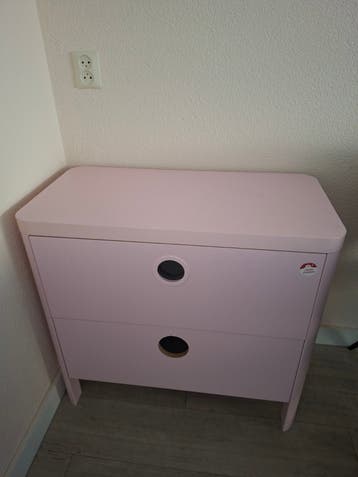 Roze IKEA ladekast voor kinderkamer