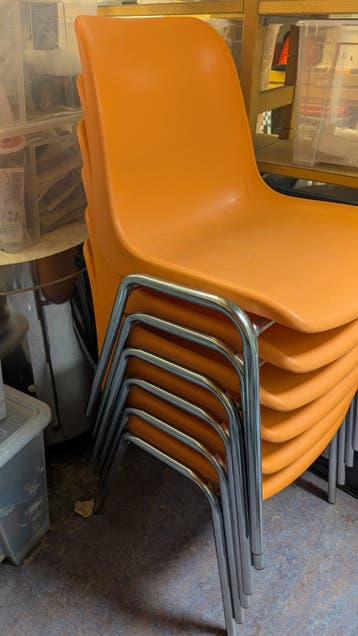 6 retro stoelen gratis ophalen