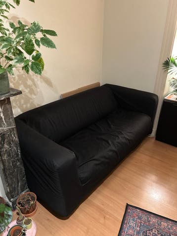 [Free / Gratis] black couch / zwarte bank