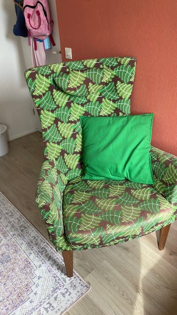 fauteuil met bladprint