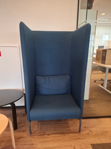 Gratis: Akoestische Privacy Bank en Stoelen - Blauw/Grijs