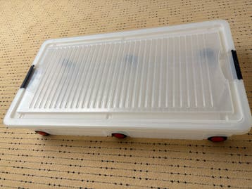 Opbergbox onder bed met wieltjes