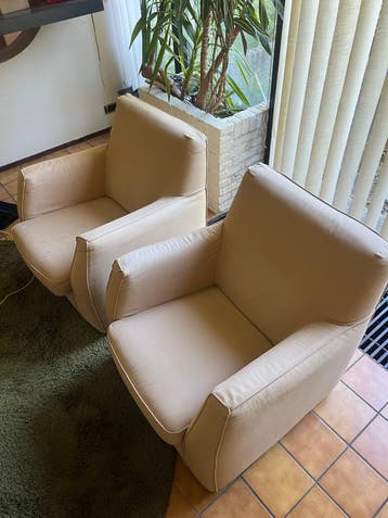 GRATIS 2 comfortabele fauteuils - Beige stof