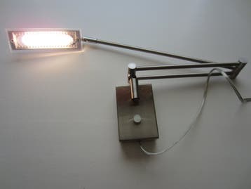 Roestvrij stalen wandlampje (led) met dimmer