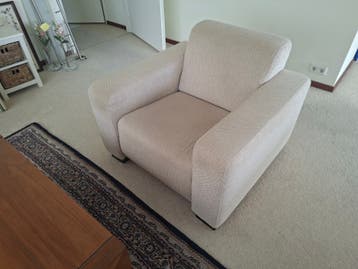 Comfortabele fauteuil - Crèmekleurig