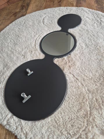 memo hanger met spiegel (magnetisch)