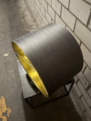 Lampenkap mooie zijde stof bruin