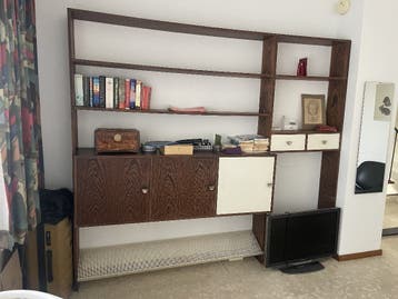 Vintage wandkast jaren 50 / mid-century wandmeubel – gratis